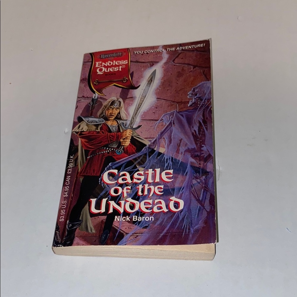 Vintage Ravenloft Endless Quest Castle of the Undead Book By Nick Baron